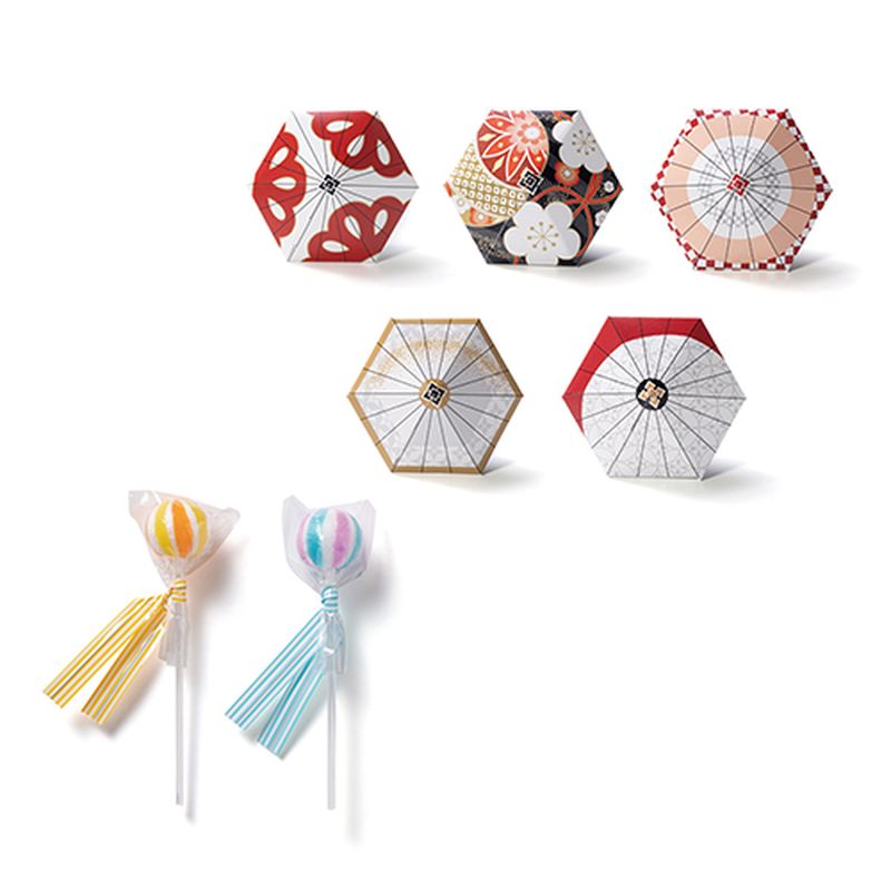 祝傘（棒付キャンディー）１個小学生向けのプチギフト