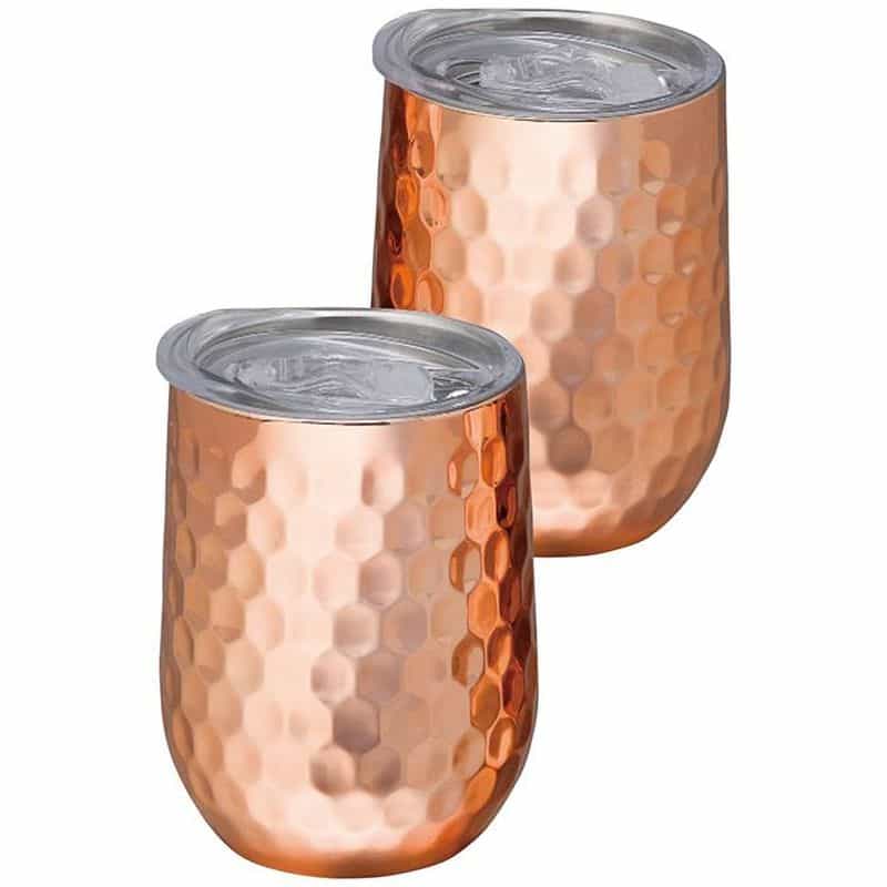 ステンレスタンブラー３５０ｍｌ２客セット（蓋付）