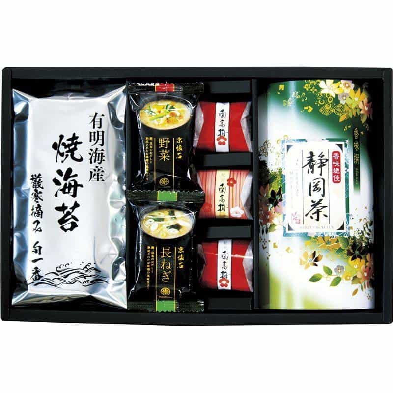 静岡茶・有明海苔・南高梅・味噌汁詰合せ（包装済）　(1100026290)