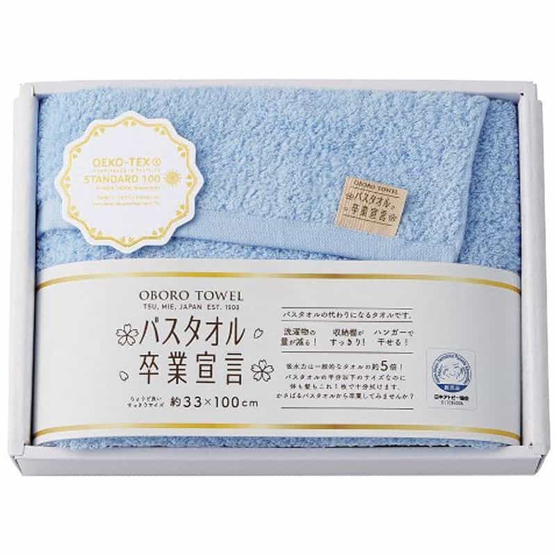 ロングフェイスタオル ブルー　(1100027194)