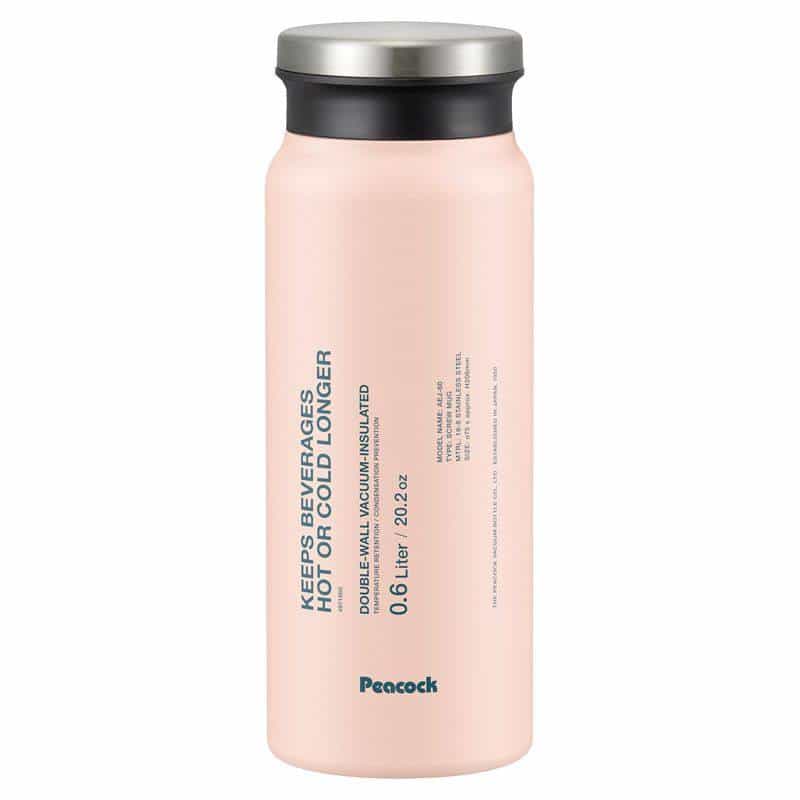 ピーコック ステンレスボトル スクリューマグタイプ ６００ｍｌ　コーラルピンク　(1100028208)