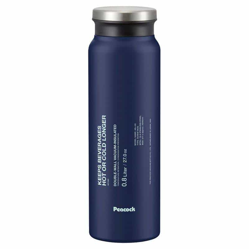 ピーコック ステンレスボトル スクリューマグタイプ ８００ｍｌ　ダークネイビー　(1100028210)