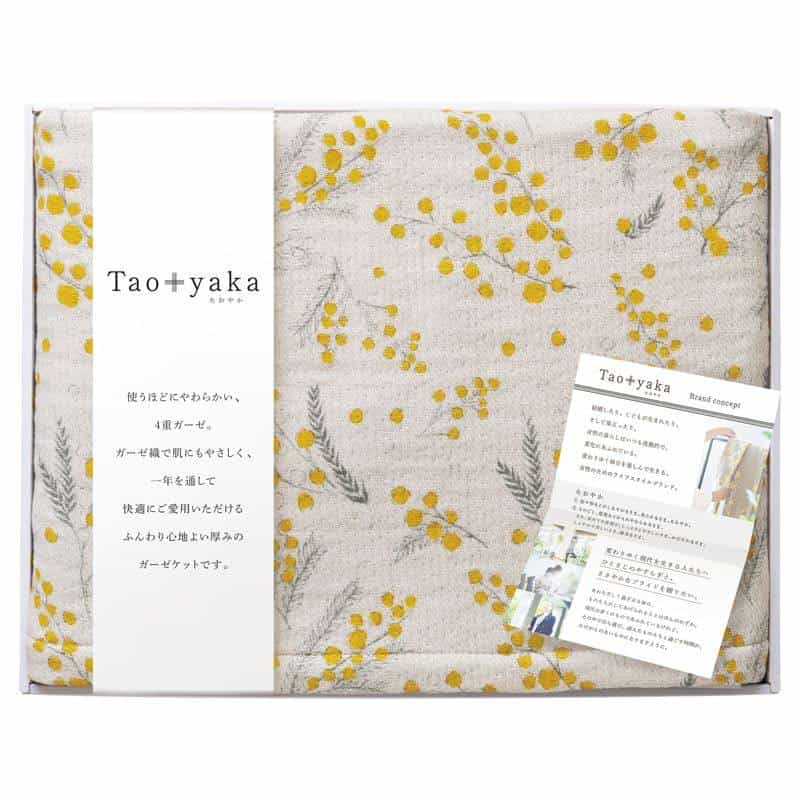 Ｔａｏｙａｋａ 四重織ガーゼケット　イエロー　(1100028976)